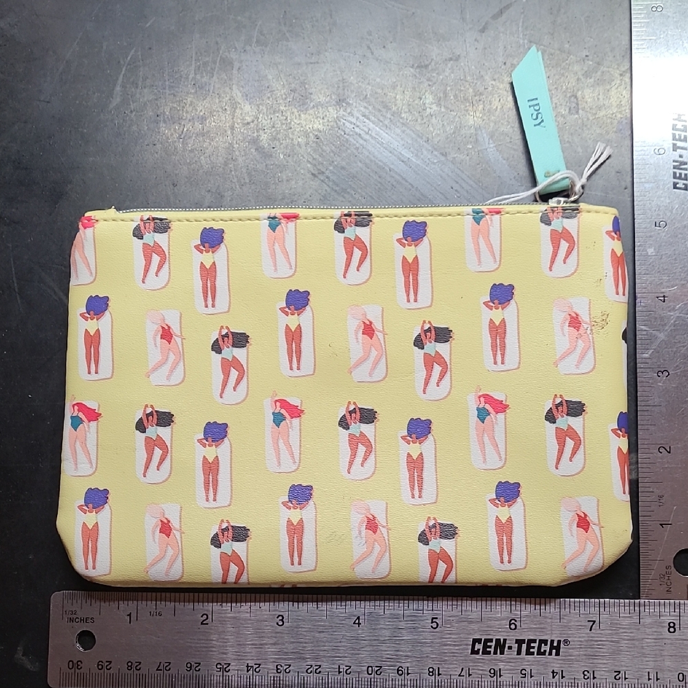 IPSY Yellow Patterned Women's Bag